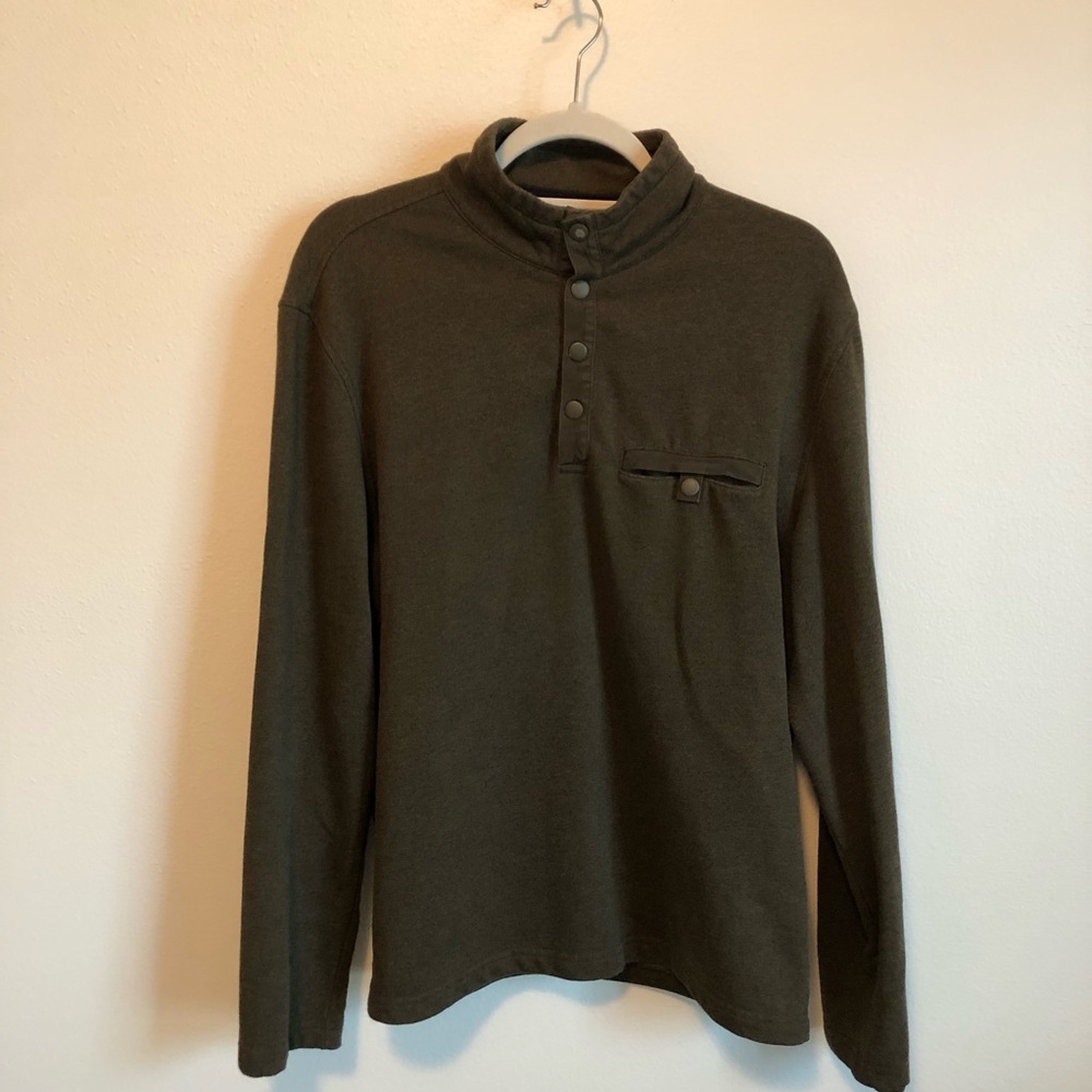 UNTUCKit Parkson snap button pullover dark green style 41232 men’s large